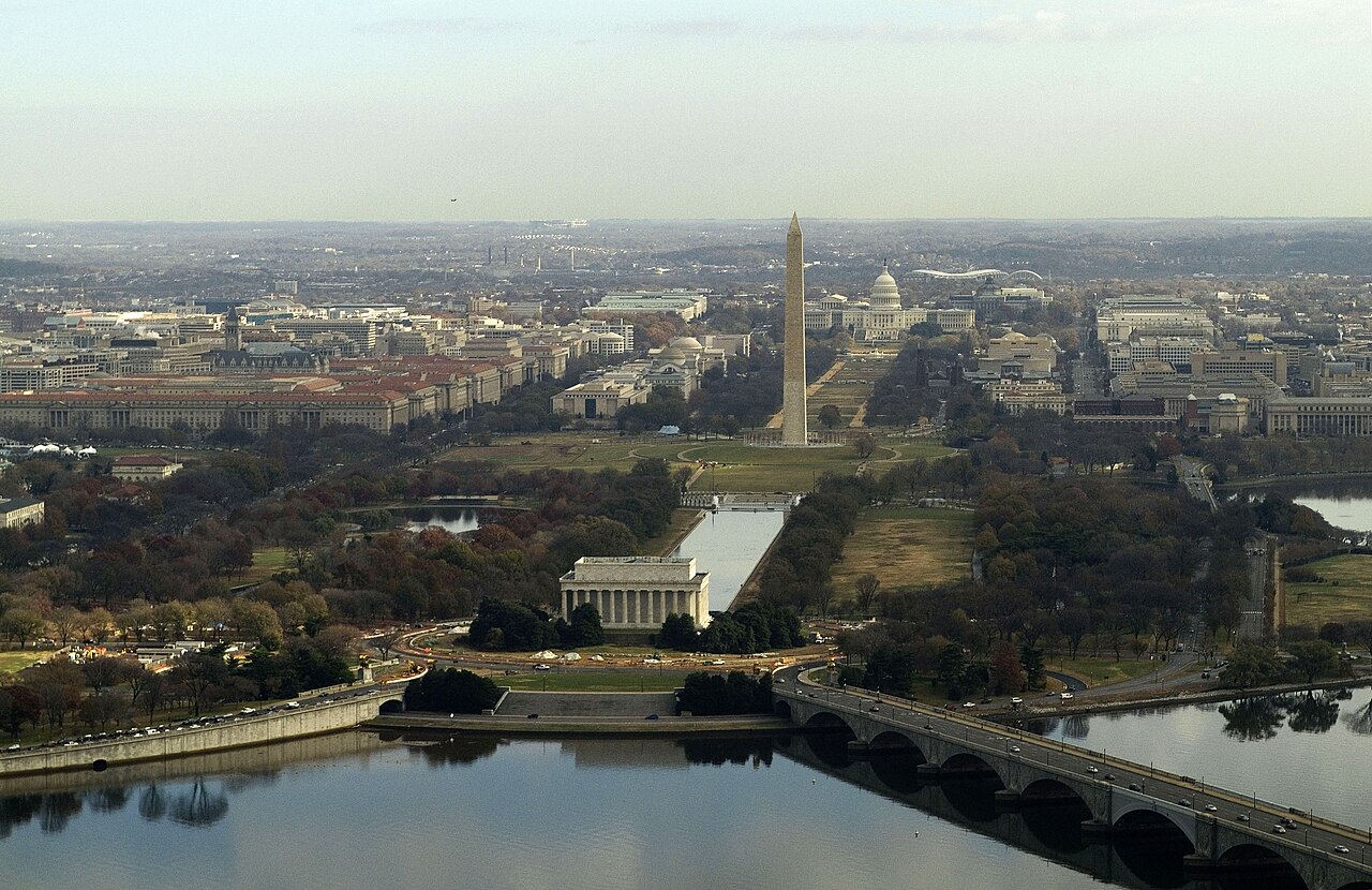 Toàn cảnh dải công viên National Mall tại Washington D.C